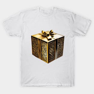 Elegant Golden Floral Gift Box No. 623 T-Shirt